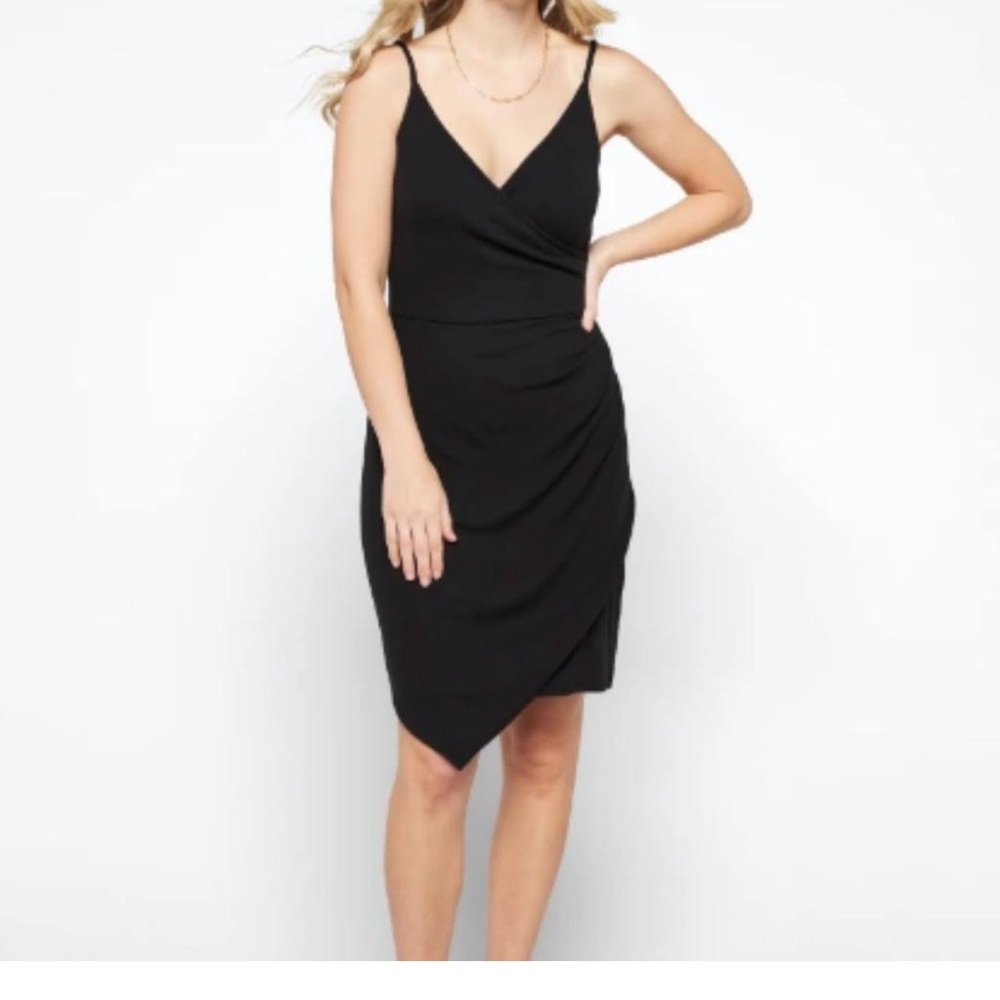 NWOT Black Rouched Dress